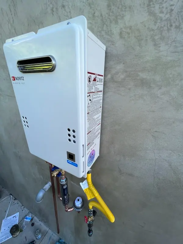 Tankless water heater installation for Foxvale homes